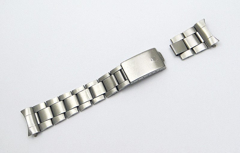 Vintage Genuine Rolex 7836 SS Folded Link Watch Bracelet Bands & 380 End Links