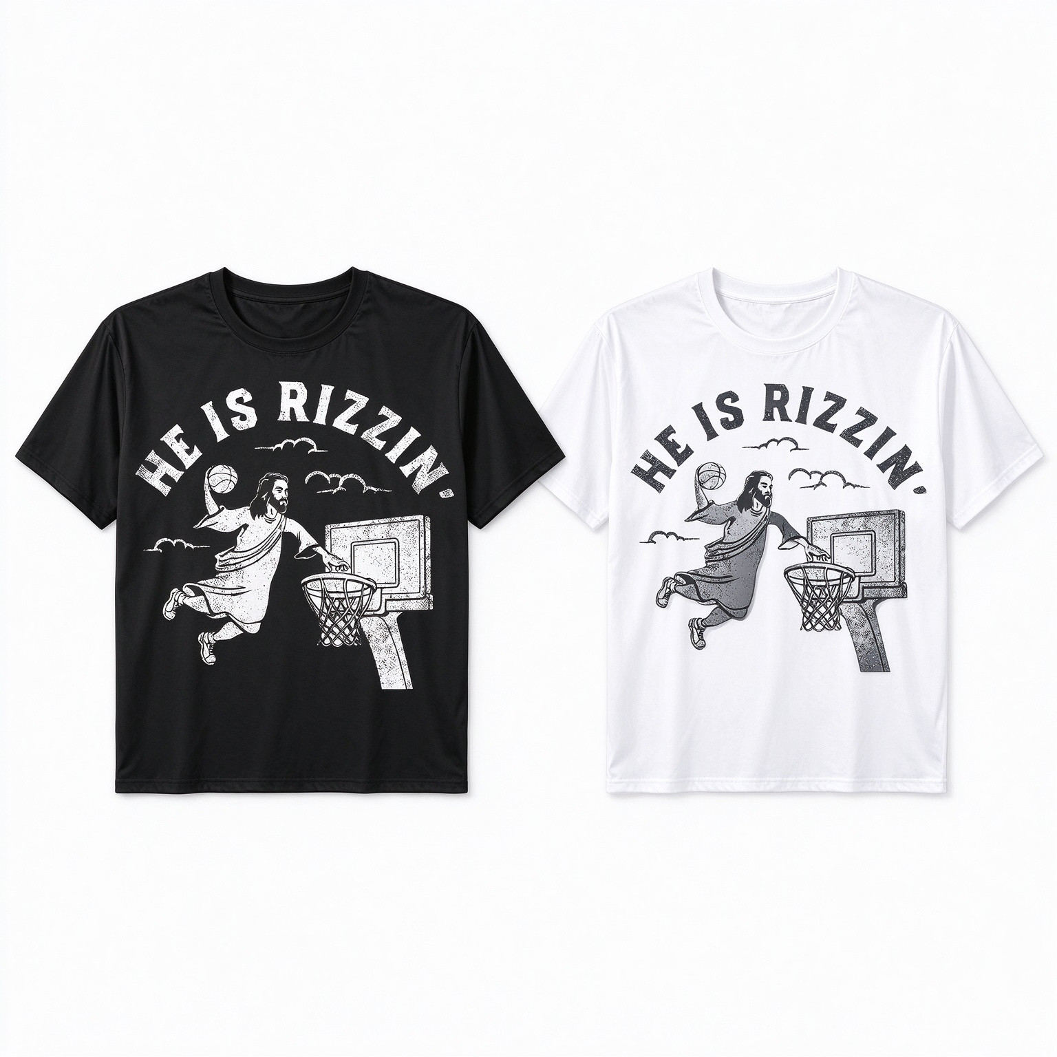 He Is Rizzin' Jesus Basketball T-Shirt SIZE S-5XL