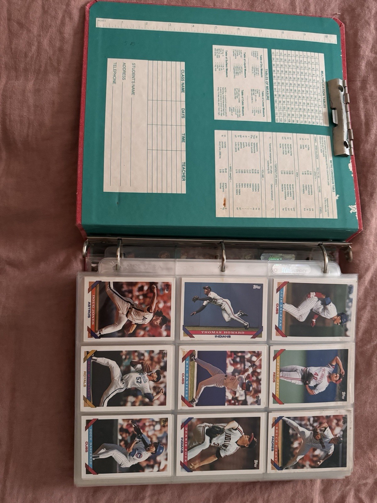 1993-1995 Topps MLB Baseball Card Lot Binder Bo Jackson Babe Ruth Barry Bonds 