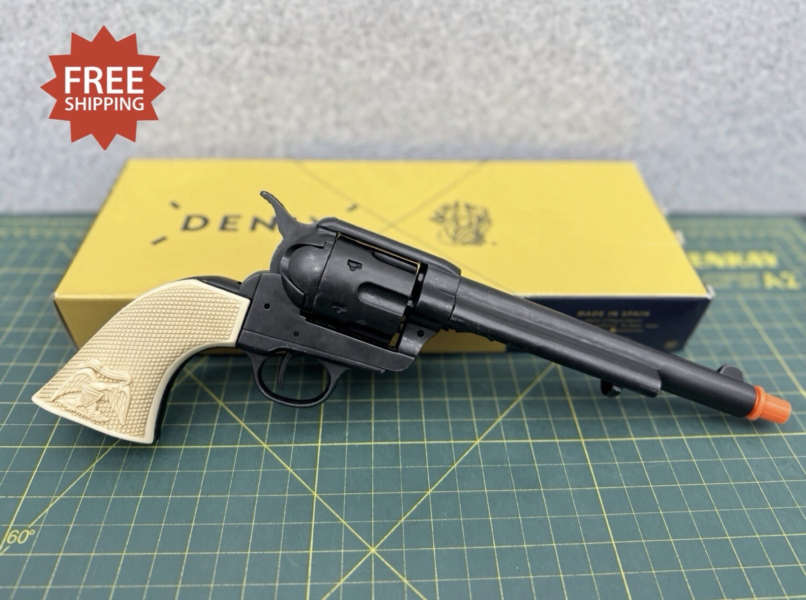Denix M1873 Colt .45 Peacemaker Cavalry Non-Firing Replica Revolver 7.5\