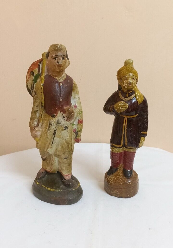 Vintage Pottery Terracotta Indian Prime Minister JawaharLal Nehru Soldier Statue