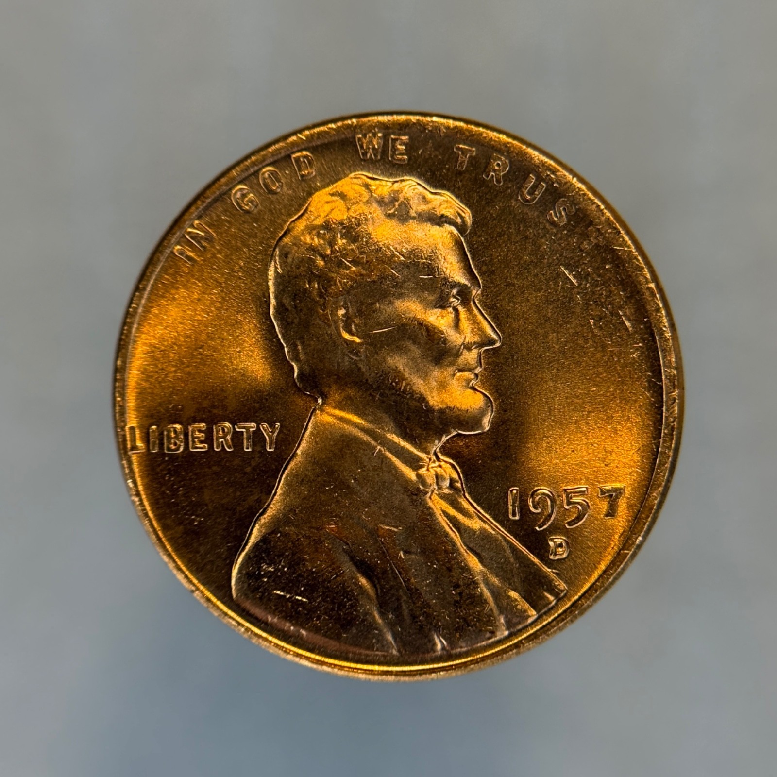 1957-D Lincoln Wheat 1C Cent Penny - BRIGHT RED 1957-D Lincoln Wheat 1C Cent Penny - BRIGHT RED