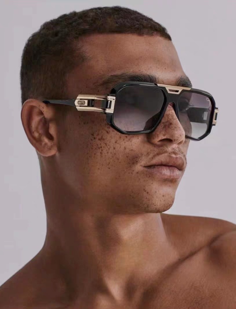 CAZAL Retro Punk Square Oversized Double-Bridge Sunglasses (Unisex)