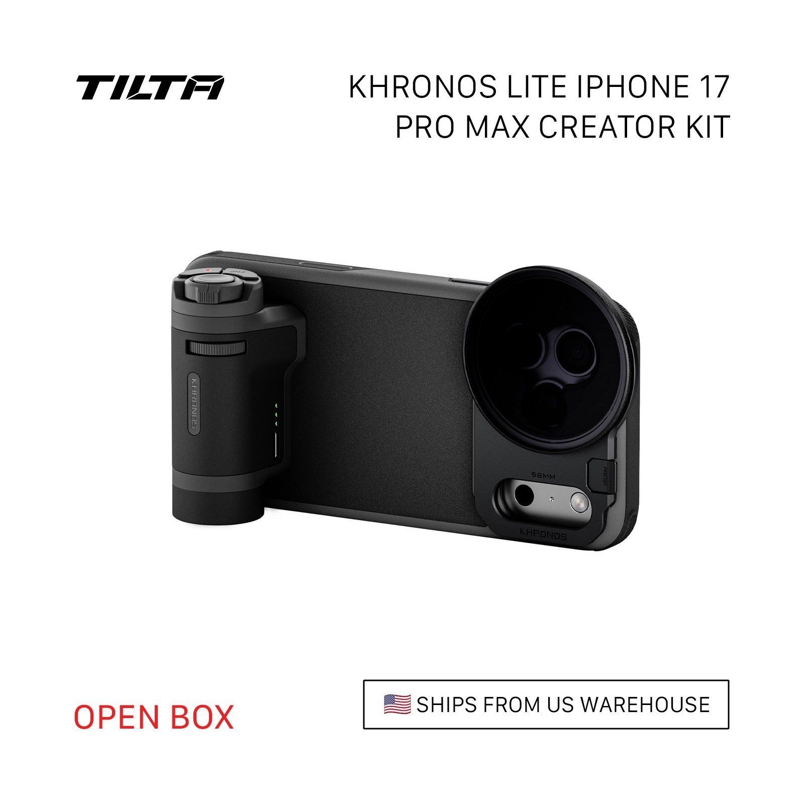 Tilta Khronos Lite iPhone 17 Pro Max Creator Kit – Black (Open Box)
