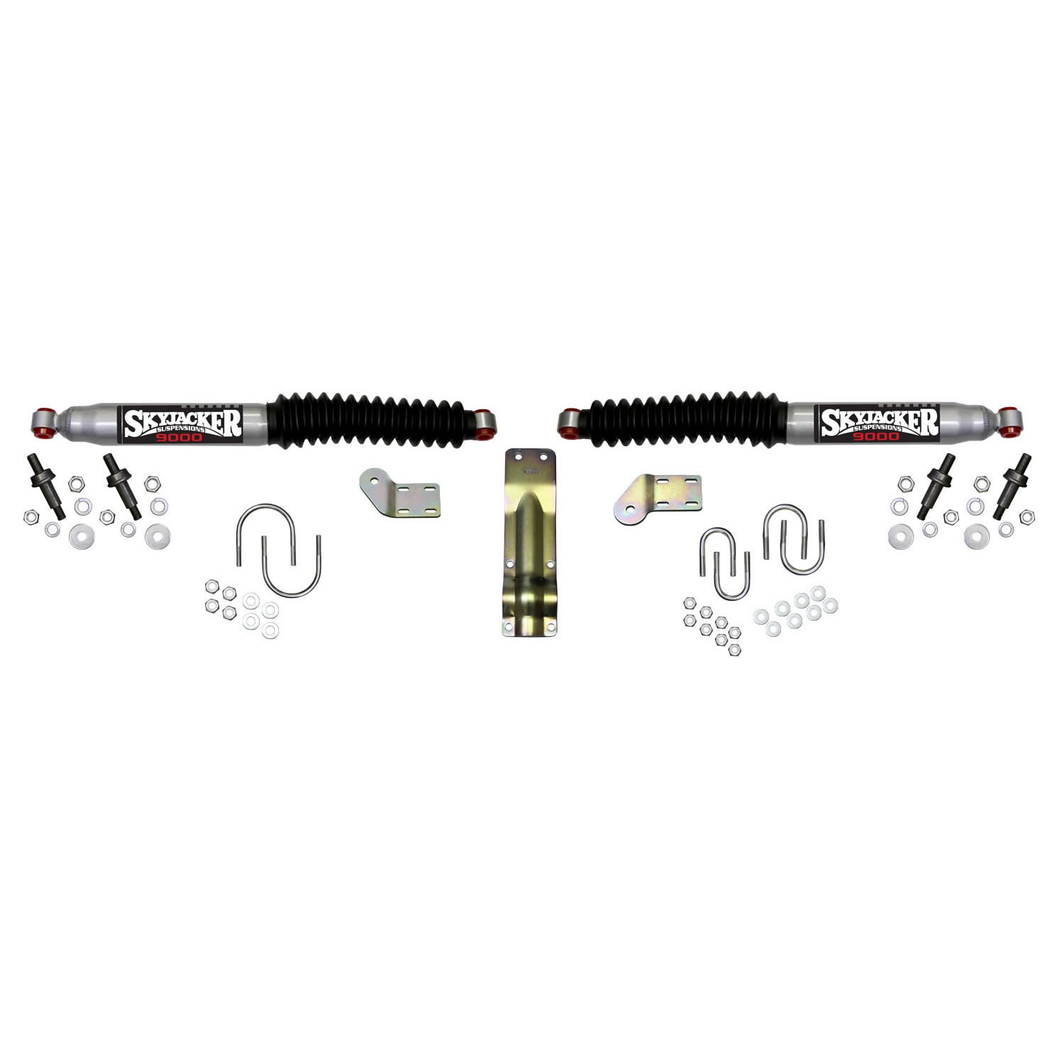 Skyjacker for Steering Stabilizer Dual Kit For Use w/3 3/4 Inch Axle Tube Silver