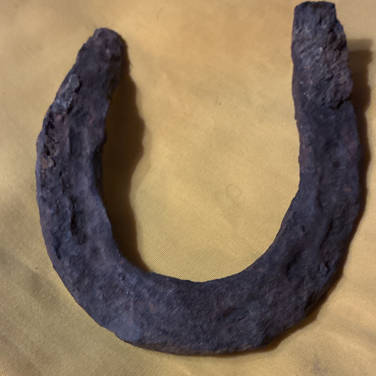 Antique Iron Horseshoe Fossilized Real Western Americana “one nail visible “