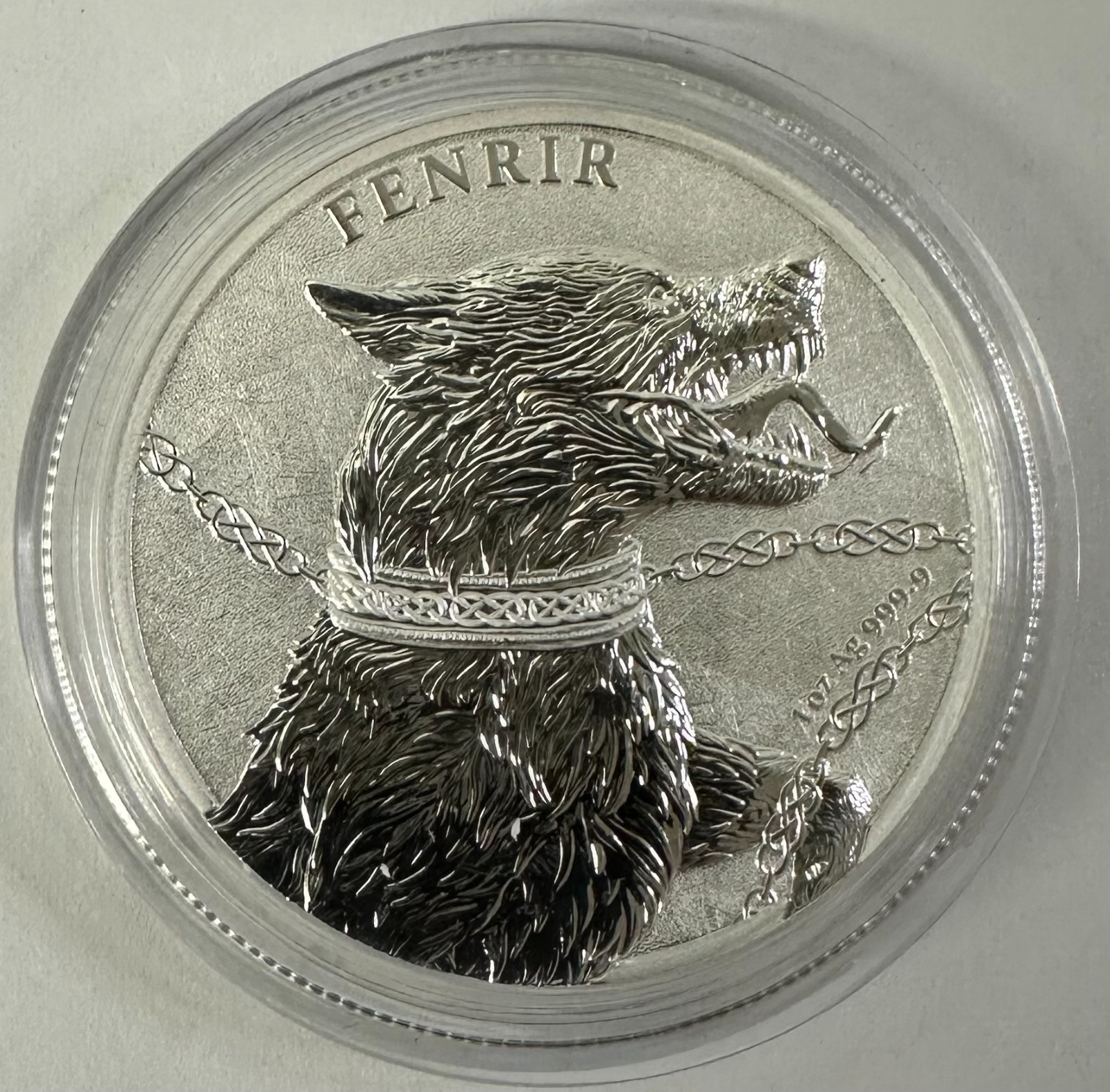 2022 Germania Mint 5 Mark 1oz Silver Fenrir Round 2022 Germania Mint 5 Mark 1oz Silver Fenrir Round