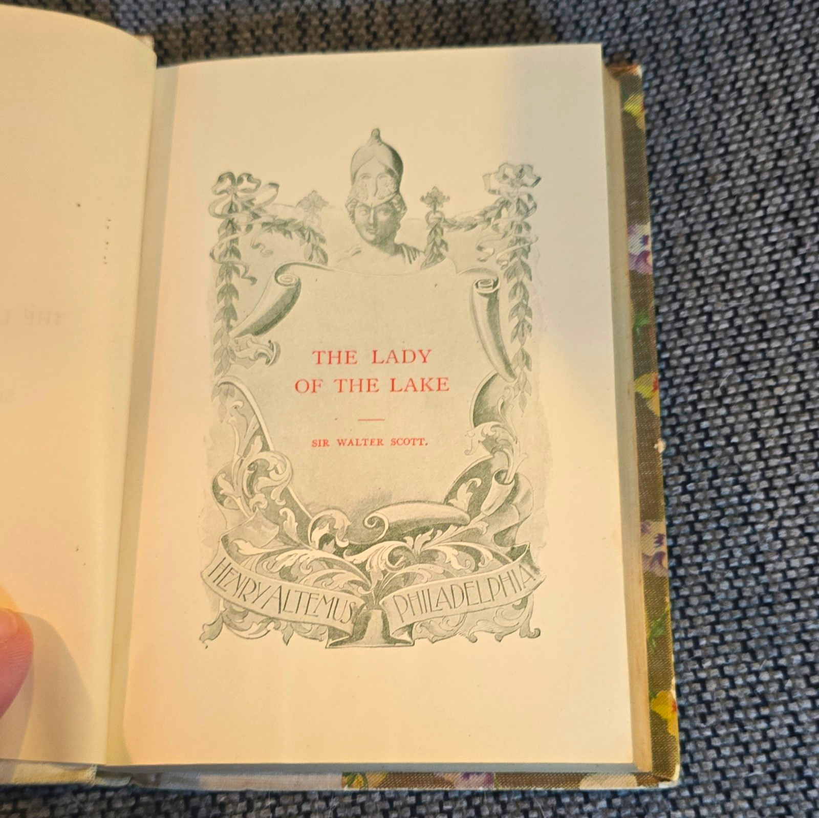 Sir Walter Scott The Lady of the Lake Illustrated Hardcover Henry Altemus Phila Sir Walter Scott The Lady of the Lake Illustrated Hardcover Henry Altemus Phila