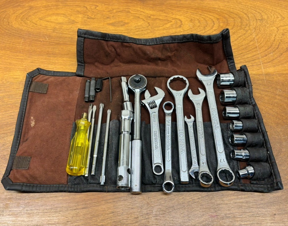 26pc Vintage Honda Goldwing Aspencade Tool Kit Pouch & Tools 1980s Japan