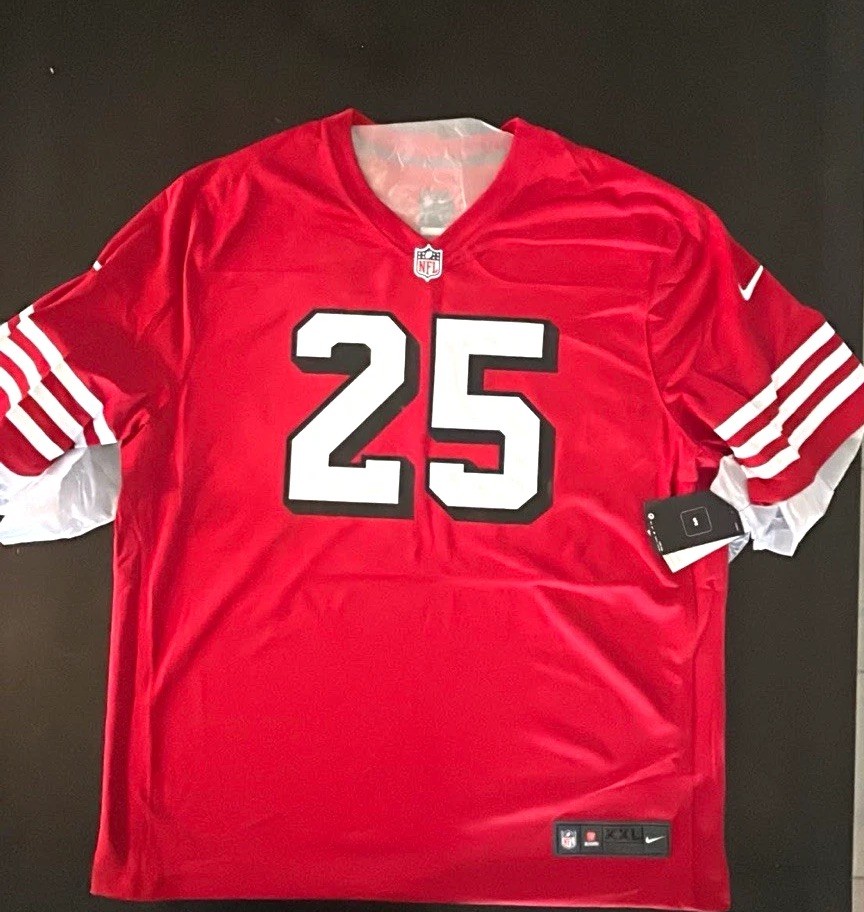 Nike San Francisco 49ers Mitchell #25 Jersey Red/White/Black XXL NFL On Field Nike San Francisco 49ers Mitchell #25 Jersey Red/White/Black XXL NFL On Field