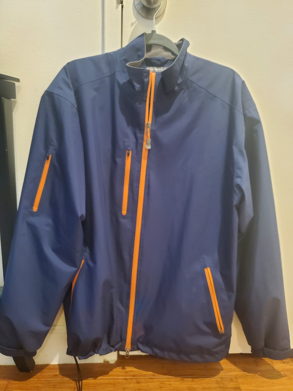 Peter Millar Water Element Jacket Mens L Black Waterproof Full Zip Peter Millar Water Element Jacket Mens L Black Waterproof Full Zip