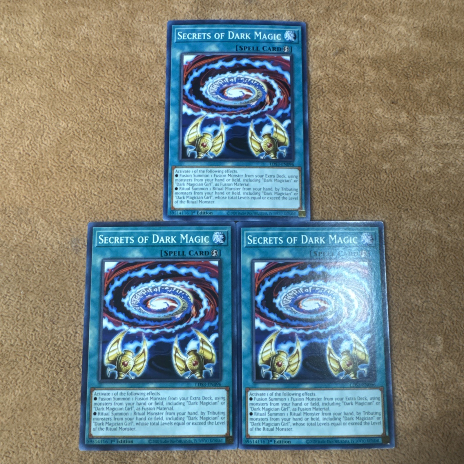 🔥 3x YUGIOH Secrets of Dark Magic LDS3-EN096 COMMON NEAR MINT PLAYSET 🔥 🔥 3x YUGIOH Secrets of Dark Magic LDS3-EN096 COMMON NEAR MINT PLAYSET 🔥