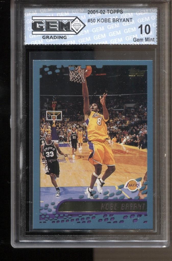 2001-02 Kobe Bryant Topps #50 Gem Mint 10 LA Lakers