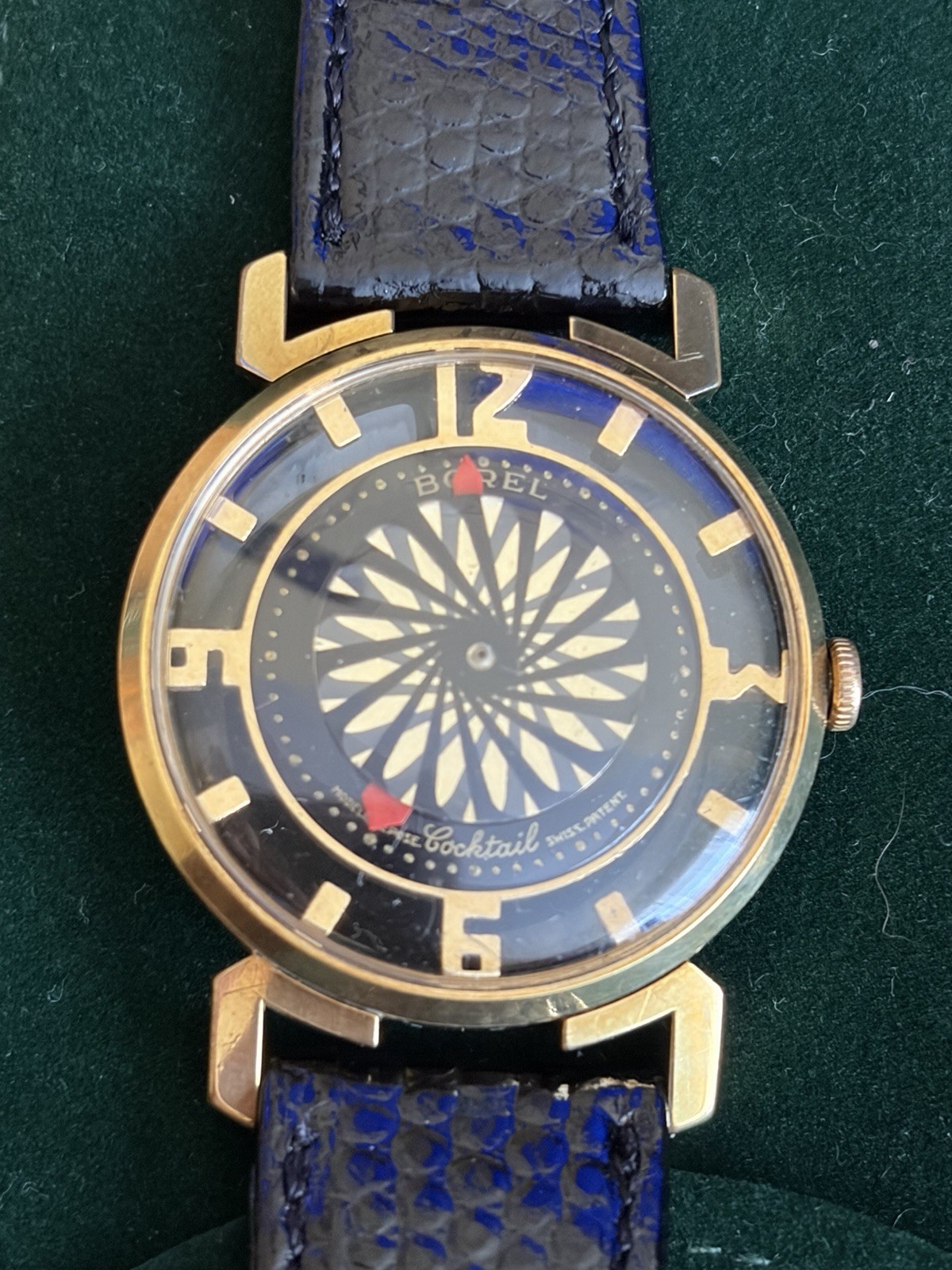 Vintage Ernest Borel Cocktail Kaleidoscope Mystery Dial Swiss Mechanical Watch