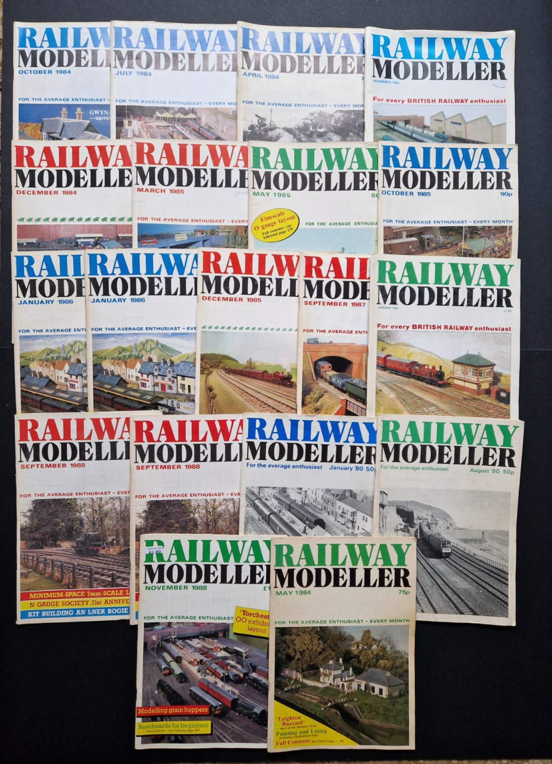 Railway Modeller Magazine Job Lot 19 Copies Vintage 1984 - 1995 British Railways
