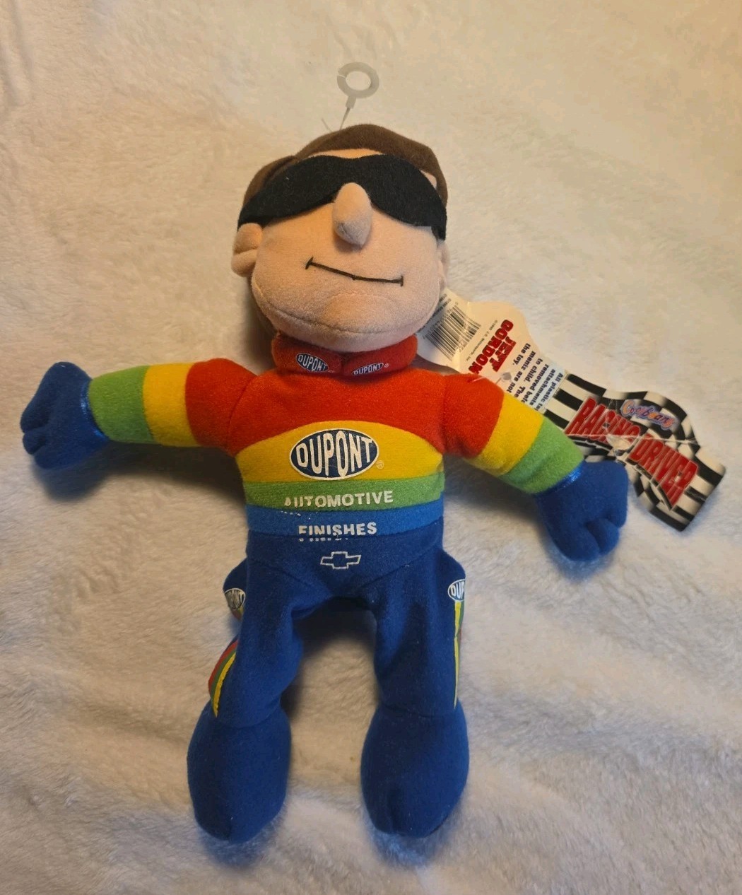Vintage Jeff Gordon #24 CoolBeans Racing Driver Plush NASCAR DuPont Doll Toy 
