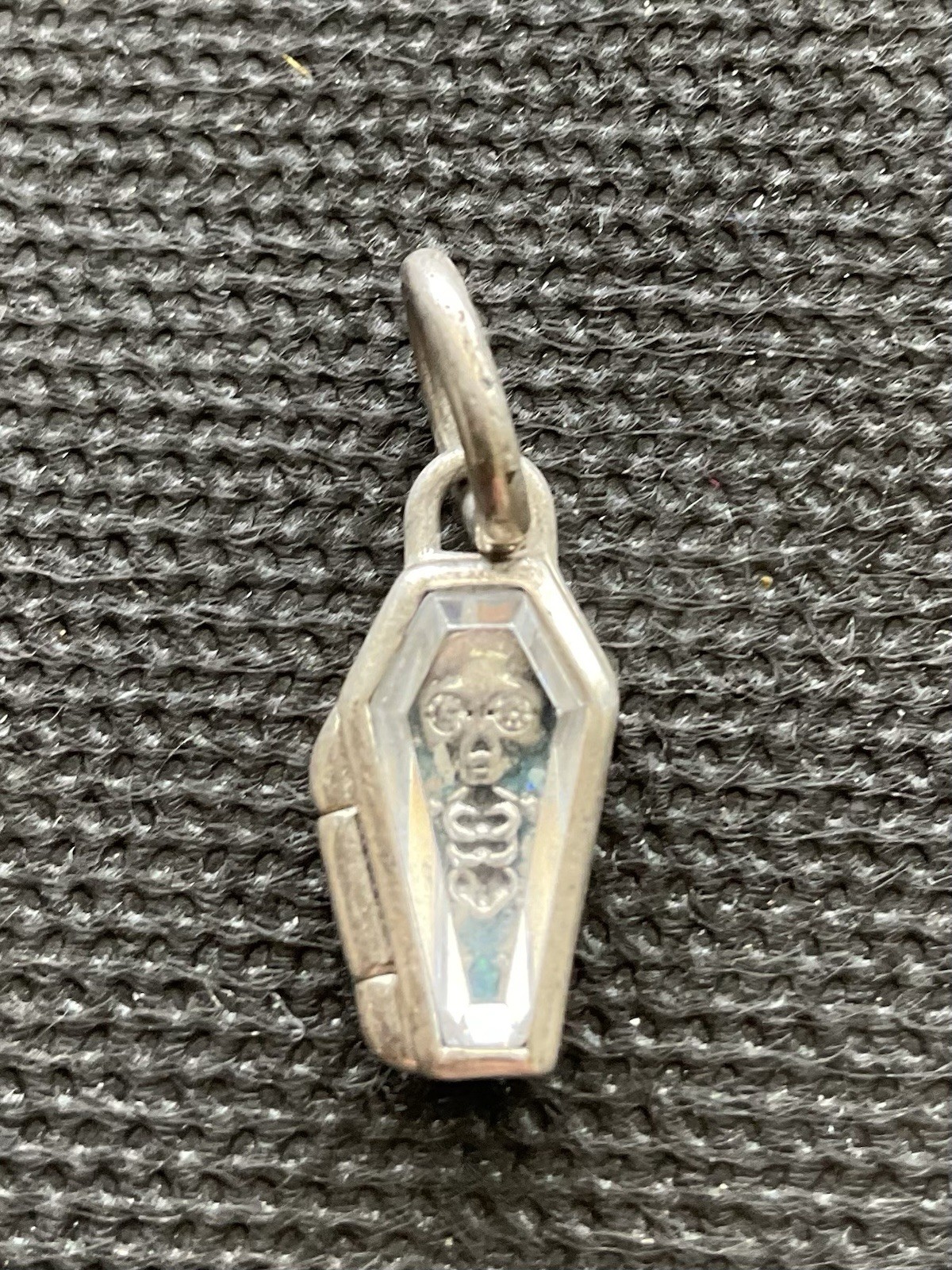 sterling silver Pandora Hinged coffin charm ALE 925 Yours Forever Skeleton