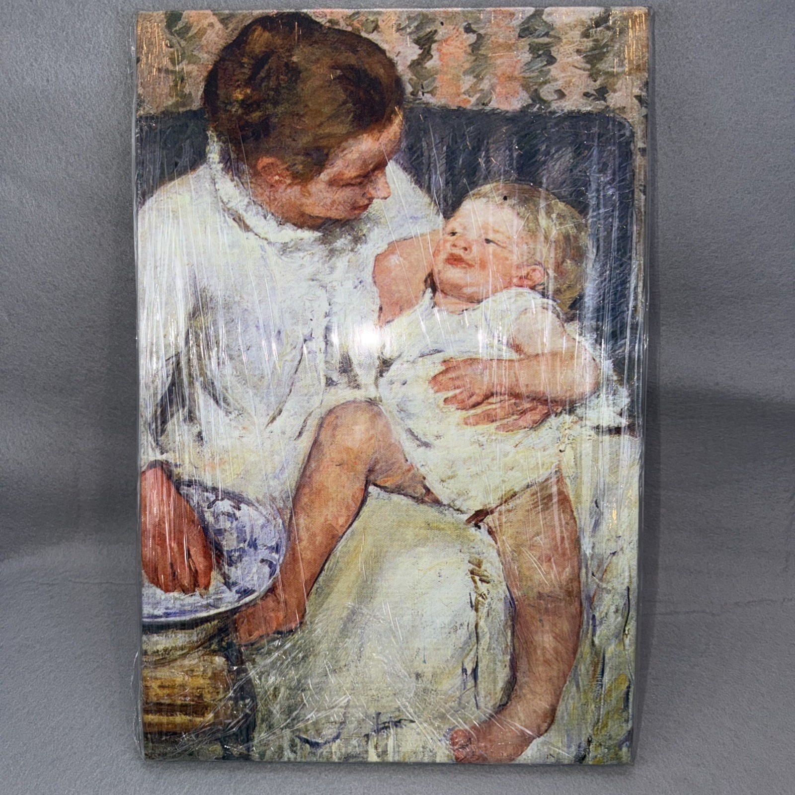 Mother washing the tired child Mary Cassatt Giclee Reproduction on Canvas 18x12