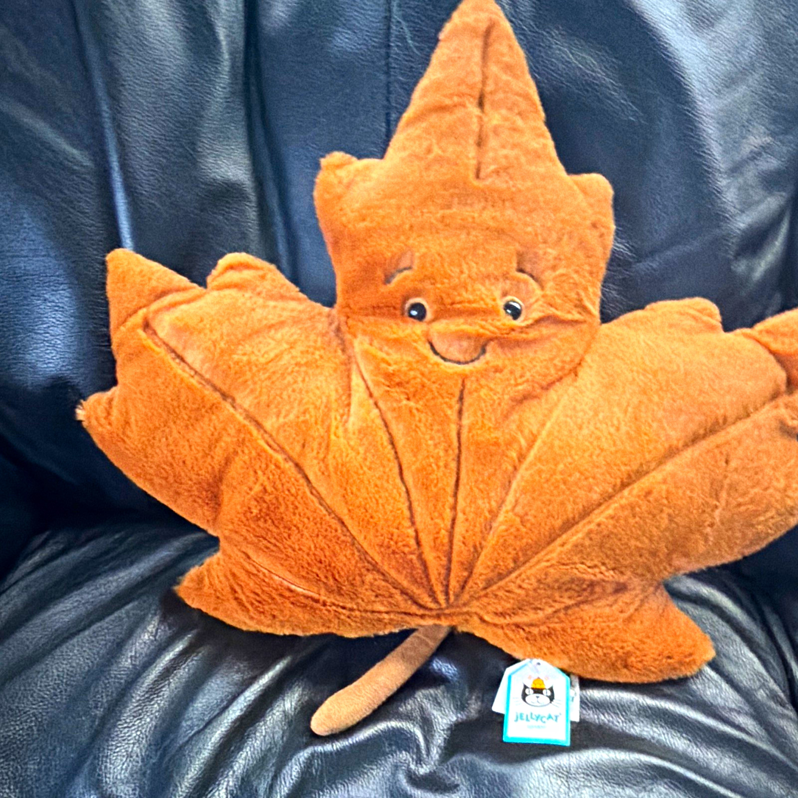 Retired  Woodland Maple Leaf Jellycat Amusable. New with Tags and Storage Bag.