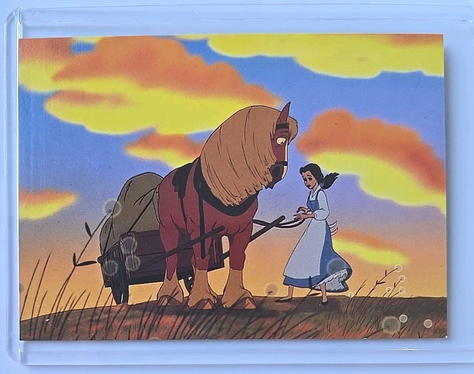 1992 Walt Disney Beauty & the Beast Card 20 Belle's Adventure Begins Phillipe