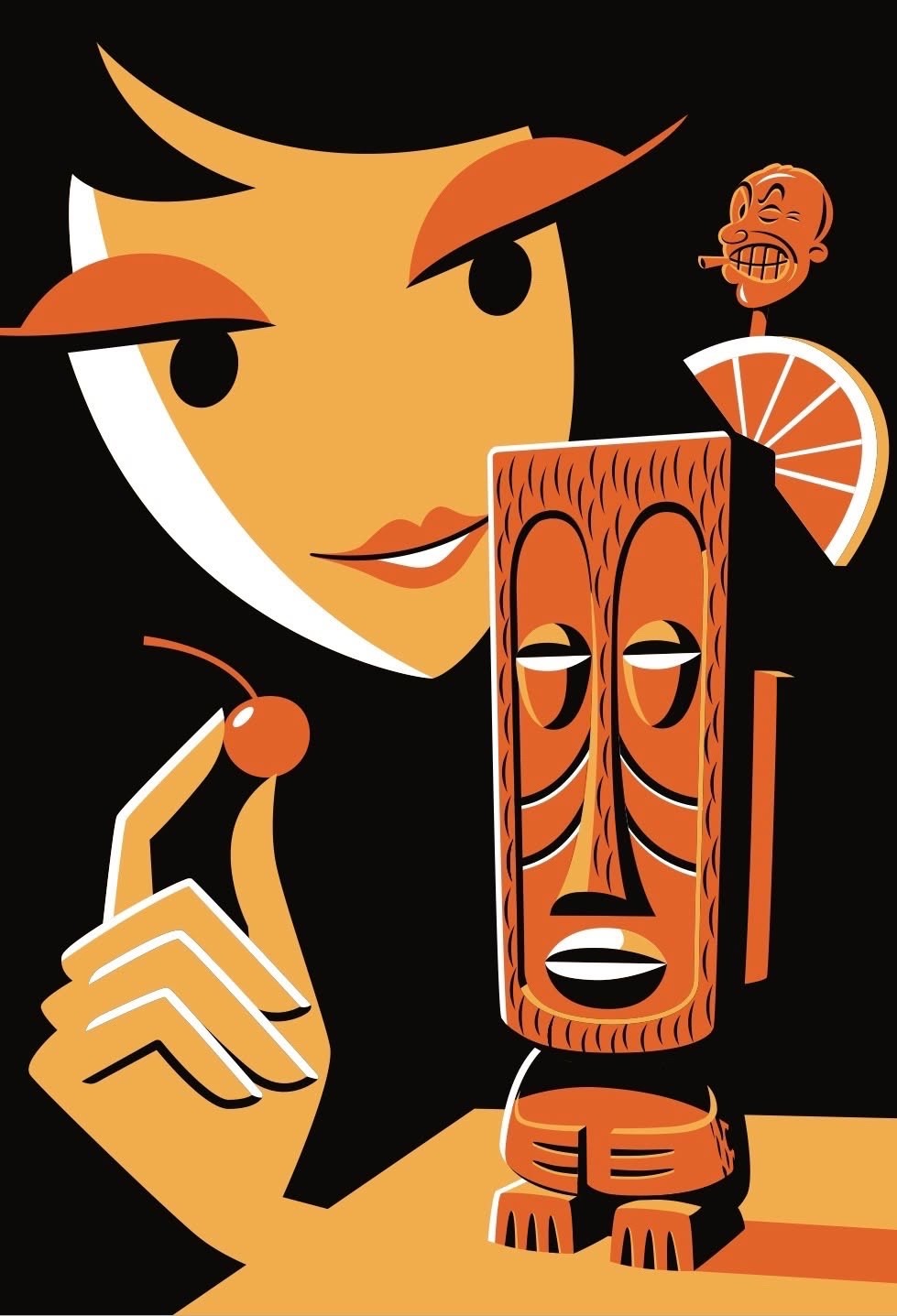 SHAG JOSH AGLE CHERRY NEGRONI  limited 100 edition print (Grumpys Bash#8)
