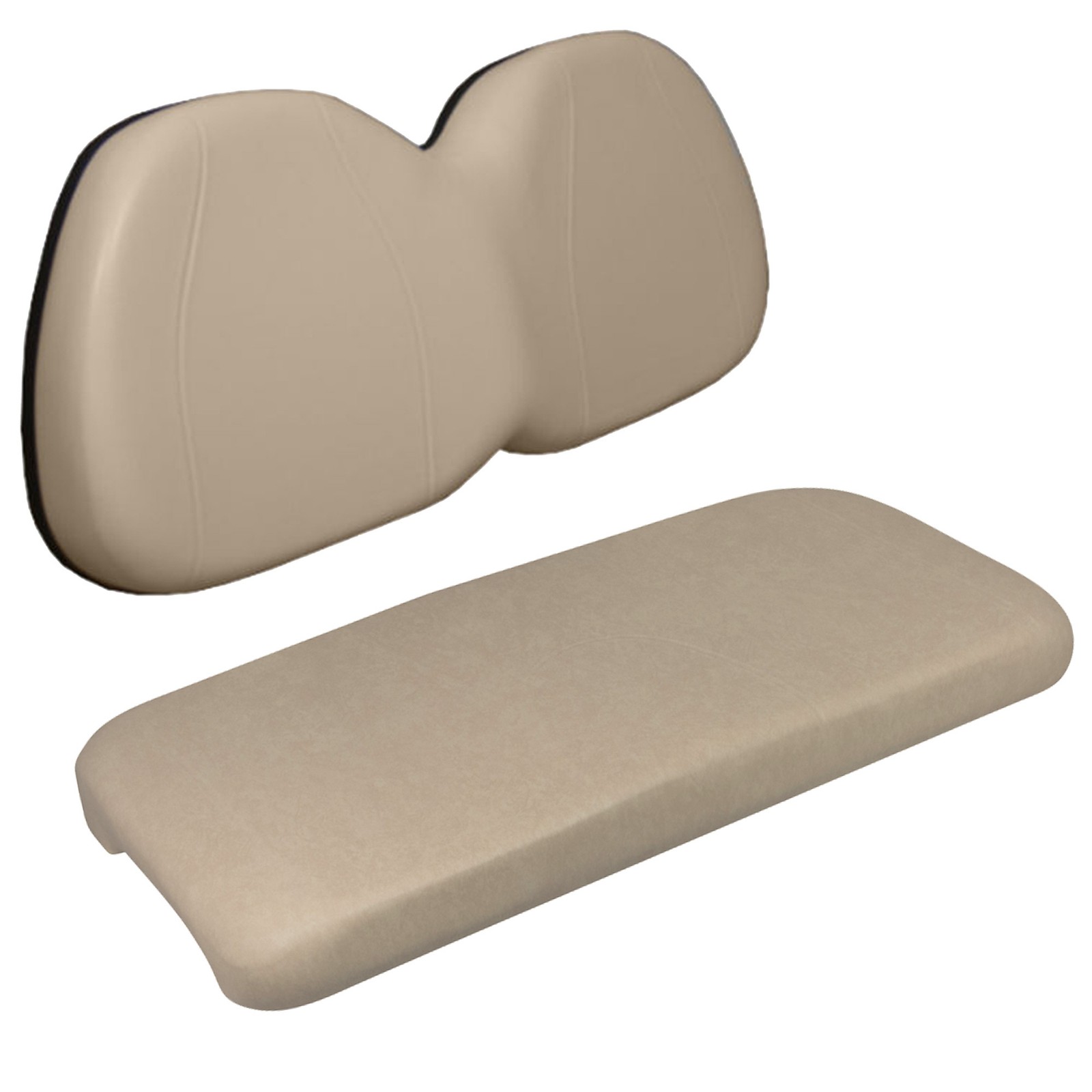 Club Car Precedent Golf Cart Seat Back & Bottom Beige Cushion Set Fits 2004-2021