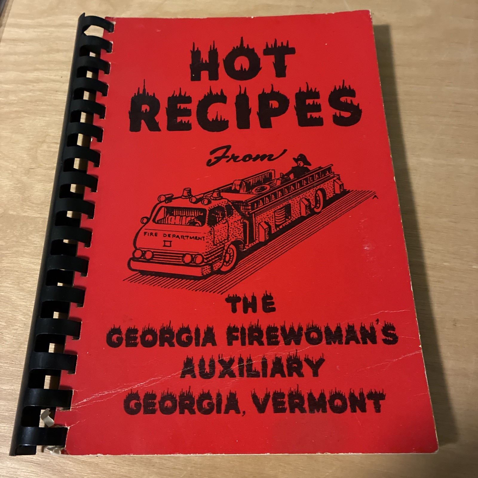 Vintage 1976 Hot Recipes Georgia Firewoman\'s Auxiliary Cookbook Vermont