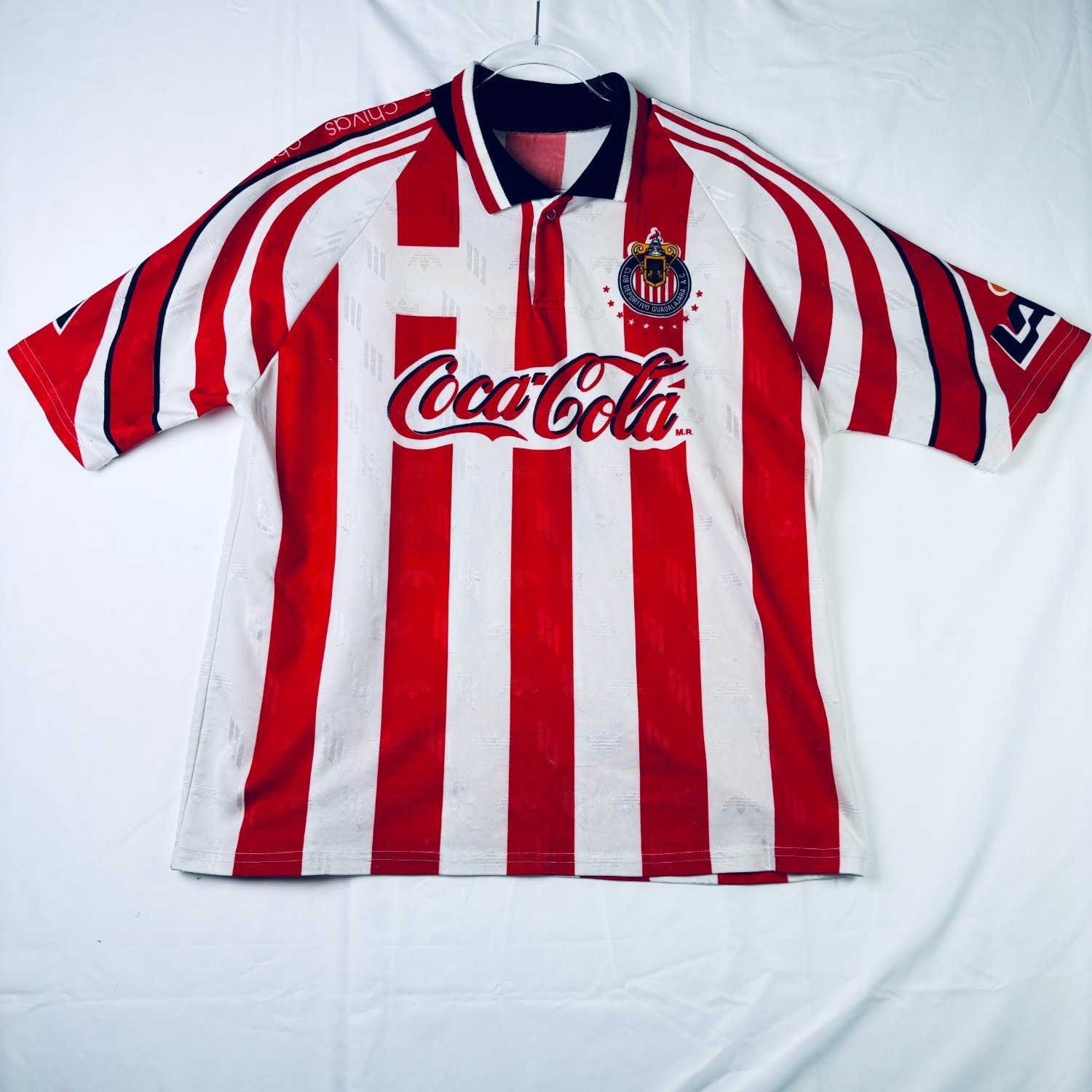 Vintage 1997 1998 Chivas Guadalajara Jersey XL Adidas #21 Coca Cola Sol Liga MX