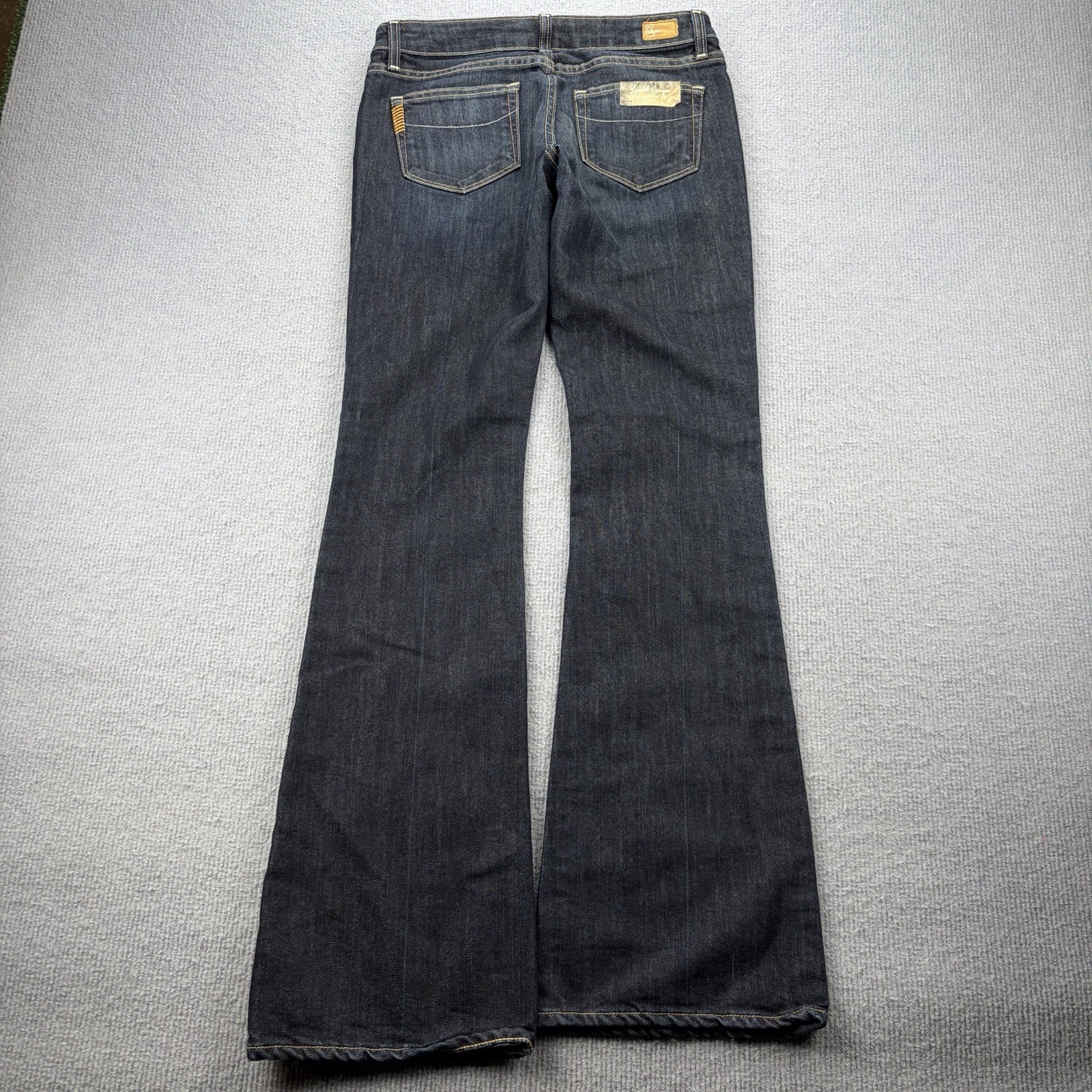 PAIGE Laurel Canyon Flare Jeans Size 27 (30)Dark Wash Low Rise Bootcut Denim Y2K
