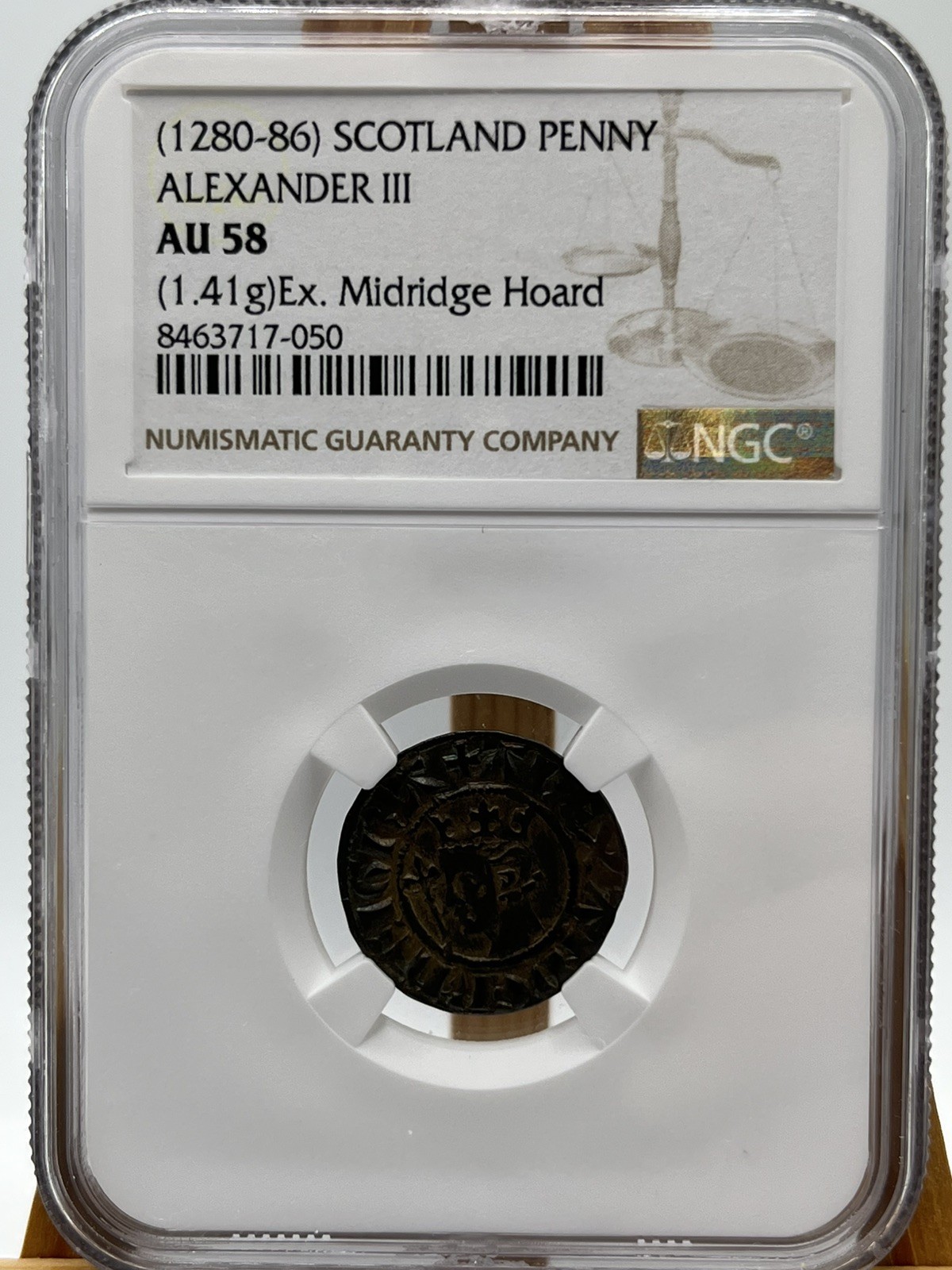 Alexander III (1280-1286) Silver Penny - NGC AU58 - Scotland