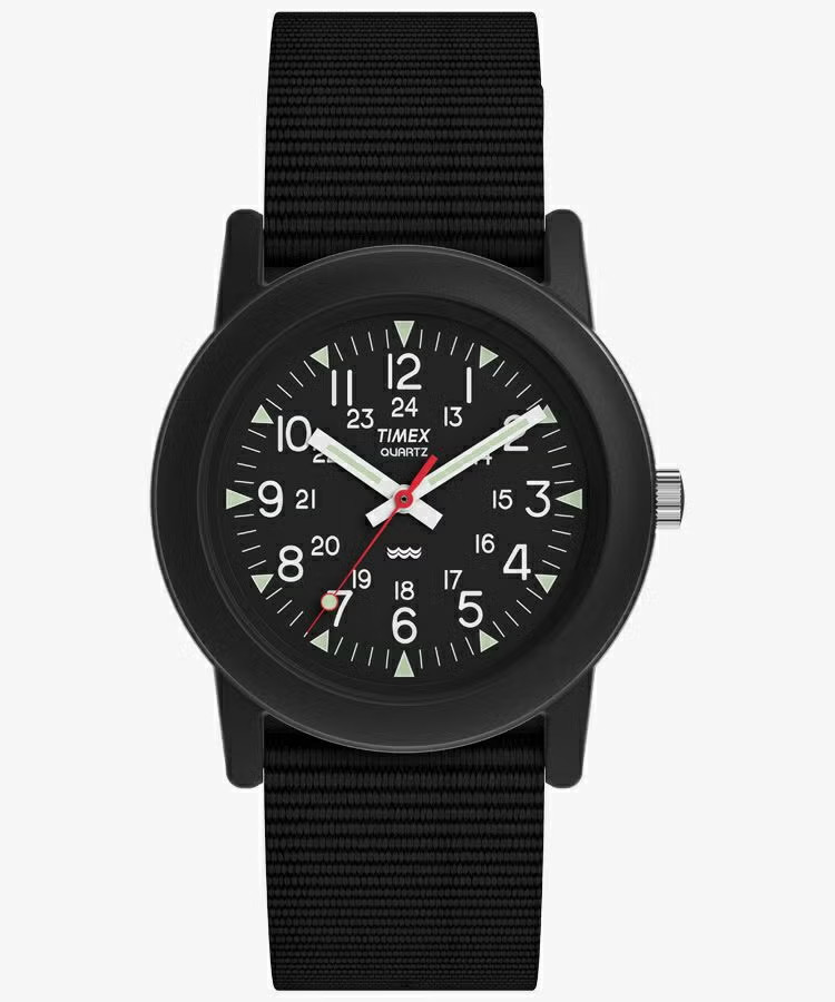 TIMEX Camper 34mm TX-T18581 Military Black Quartz Watch Japan Exclusive New