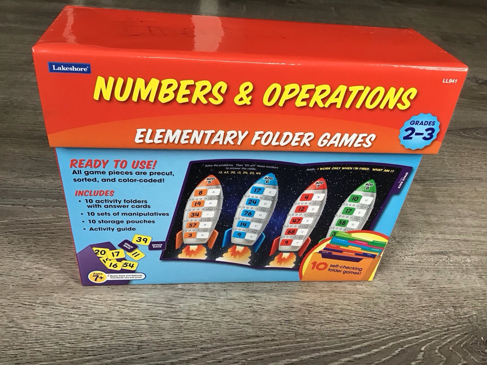 Lakeshore Learning Numbers And Operations Elementary Folder Games 2-3 Grade Math