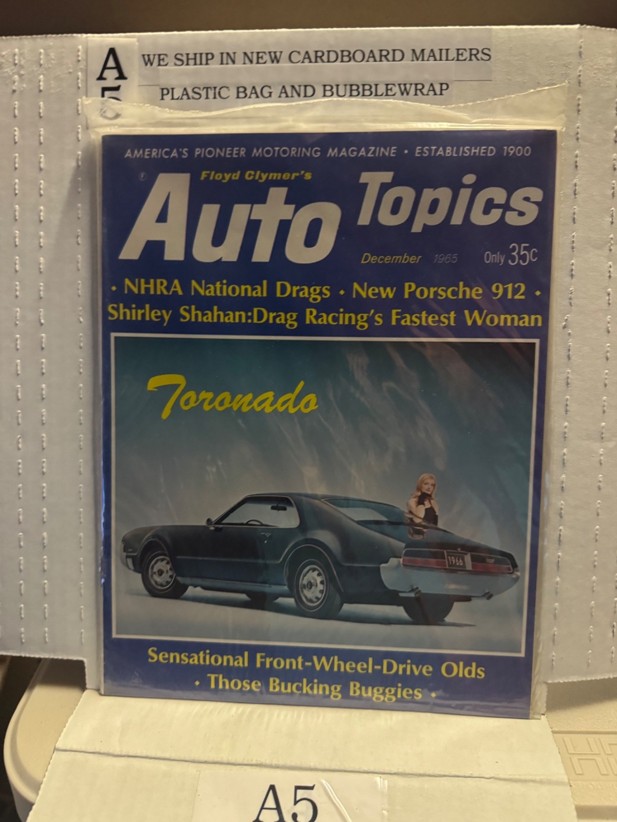SEALED Vintage Auto Topics Magazine December 1965