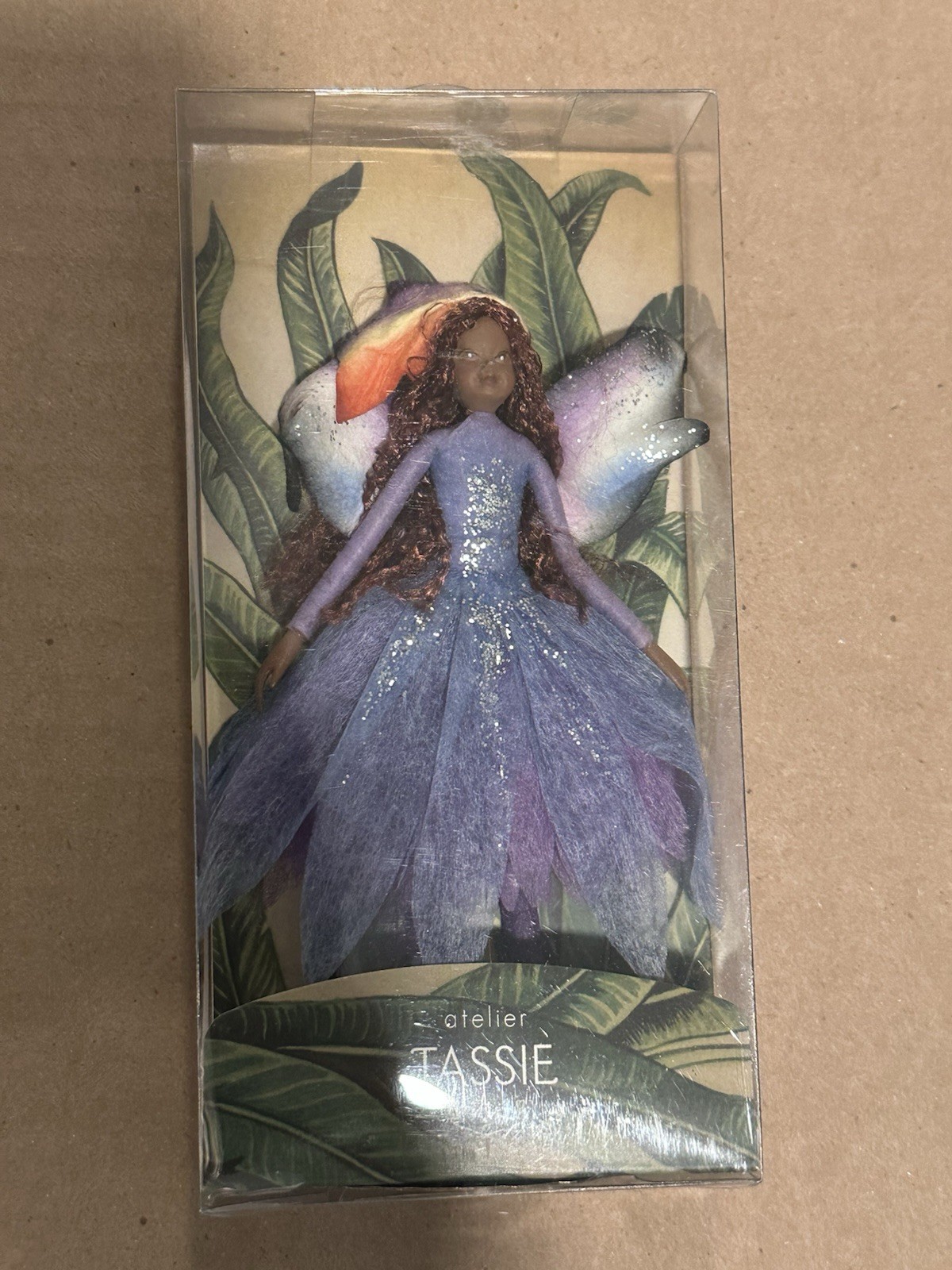 Tassie Black Fairy, 4” Handmade Fairy From Thailand. #BF1702 Tassie Black Fairy, 4” Handmade Fairy From Thailand. #BF1702