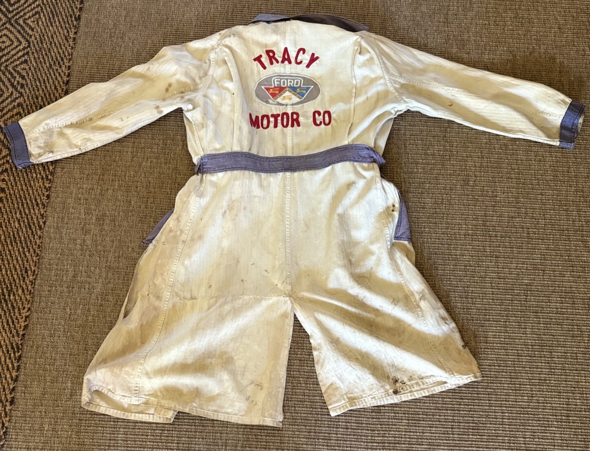 Rare 1940s Tracy, Calif. Ford Dealership Work shirt , Uniform As Found