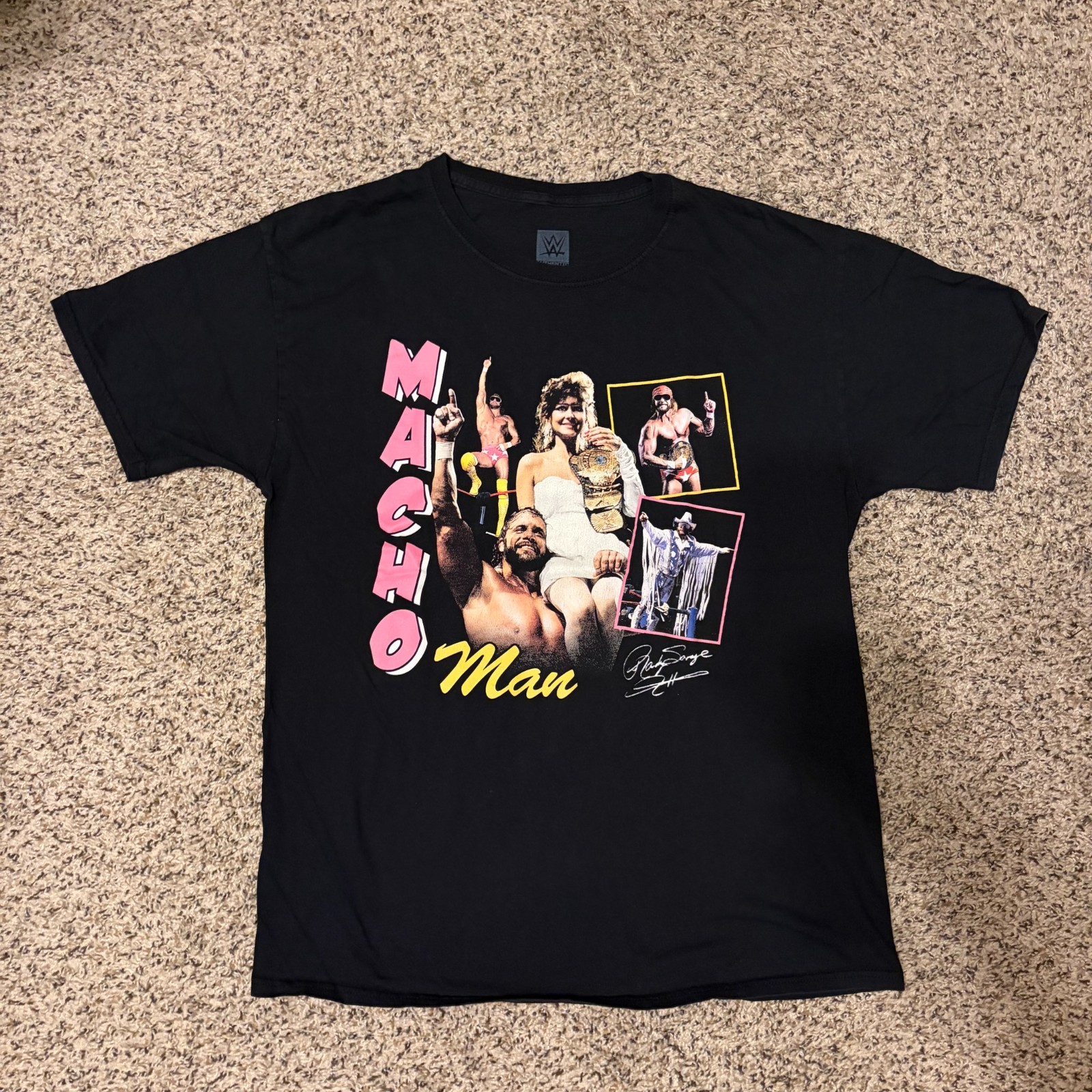 Macho Man Randy Savage Miss Elizabeth T-Shirt L Large WWF WWE Slim Jims WCW