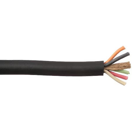 Carol 09605 Portable Cord, Soow, 16 Awg, 5 C, Black, Thermoset, Stranded, 600 Carol 09605 Portable Cord, Soow, 16 Awg, 5 C, Black, Thermoset, Stranded, 600