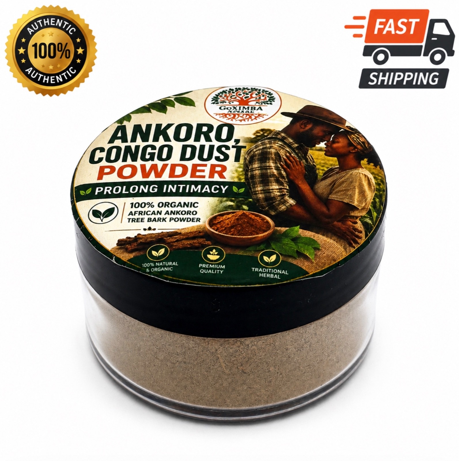 Congo Dust (Ankoro) 20gr Herbs - Natural Delay - 100% Organic African Tree Bark