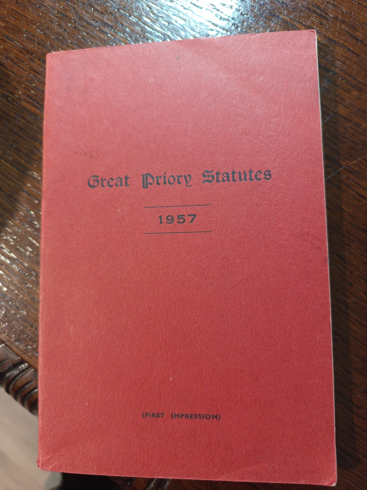 1957 Statutes Great Priory of England and Wales  Freemasonry masonic   /394