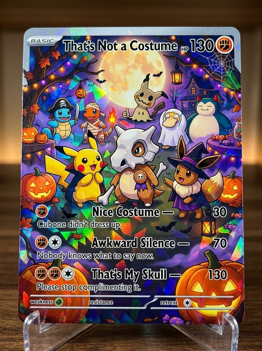 That\'s Not a Costume Cubone Holographic for Gift / Display
