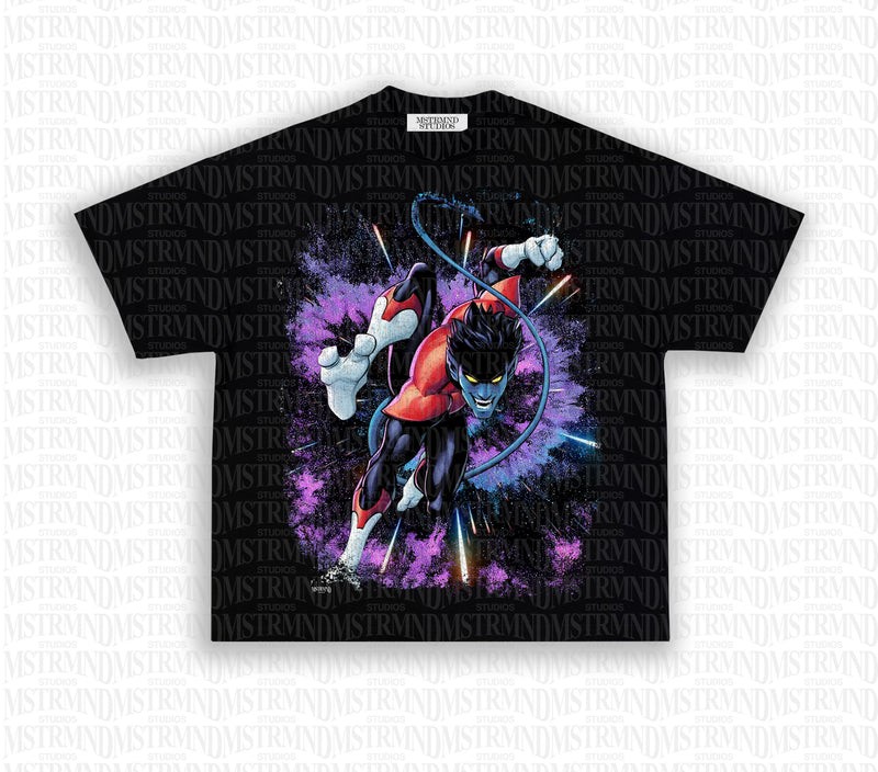 Vintage Nightcrawler X-Men Comic Graphic T-Shirt 90s Retro Marvel Mens Black
