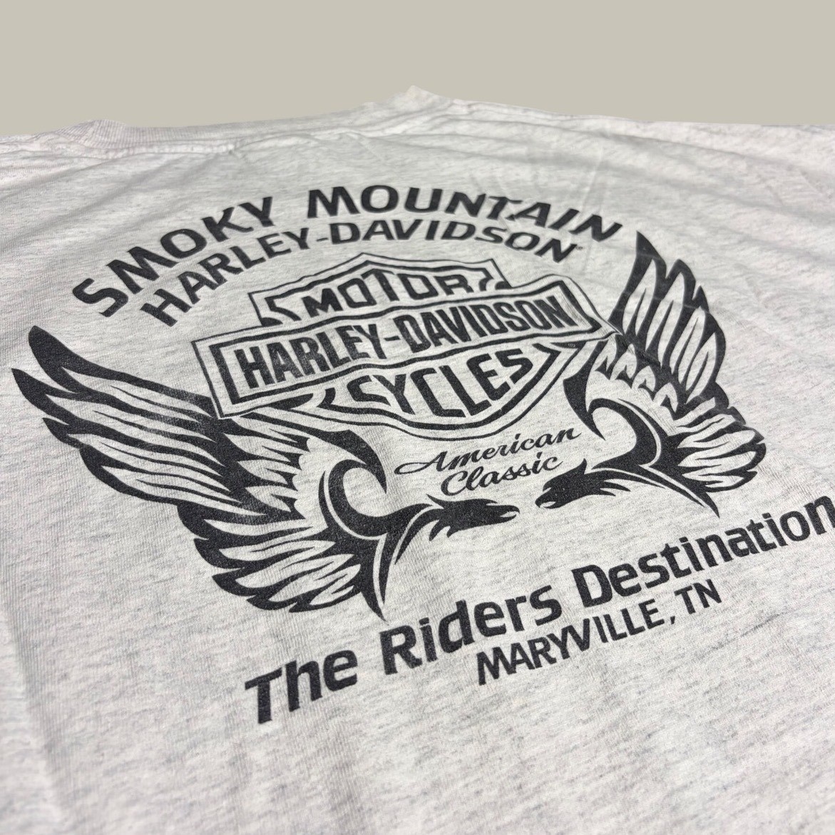 Harley-Davidson Smoky Mountain Maryville TN Graphic T-Shirt Gray Mens 3XL