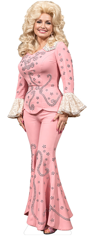 Dolly Parton 1970s Modern Pink Rhinestone Outfit Life Size 5\'4 Cutout Standee
