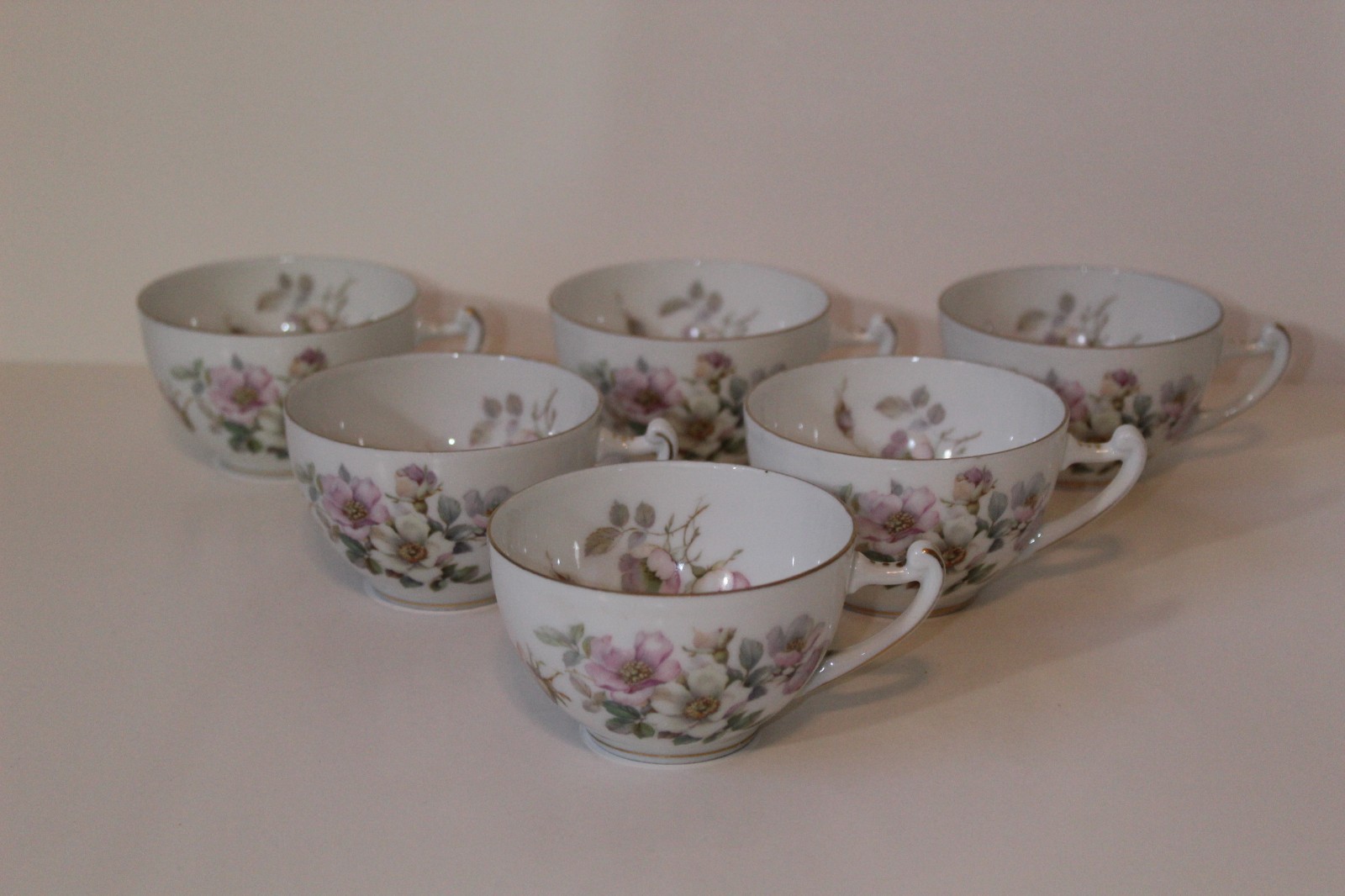 Vintage Set of 6 Epiag Royal Made in Czechoslovakia Floral Porcelain Teacups Vintage Set of 6 Epiag Royal Made in Czechoslovakia Floral Porcelain Teacups