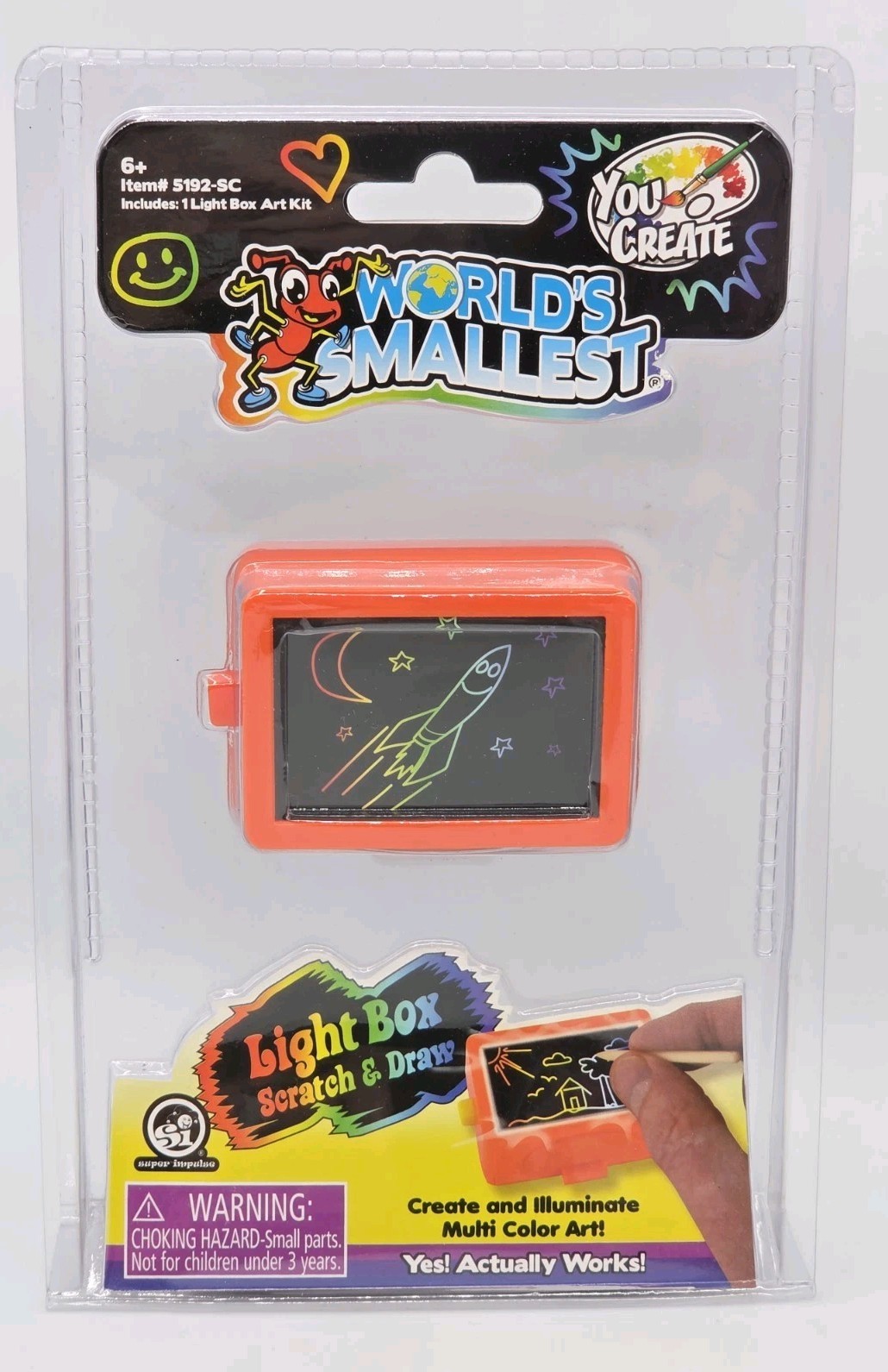 New World’s Smallest You Create Light Box Scratch And Draw Art Kit