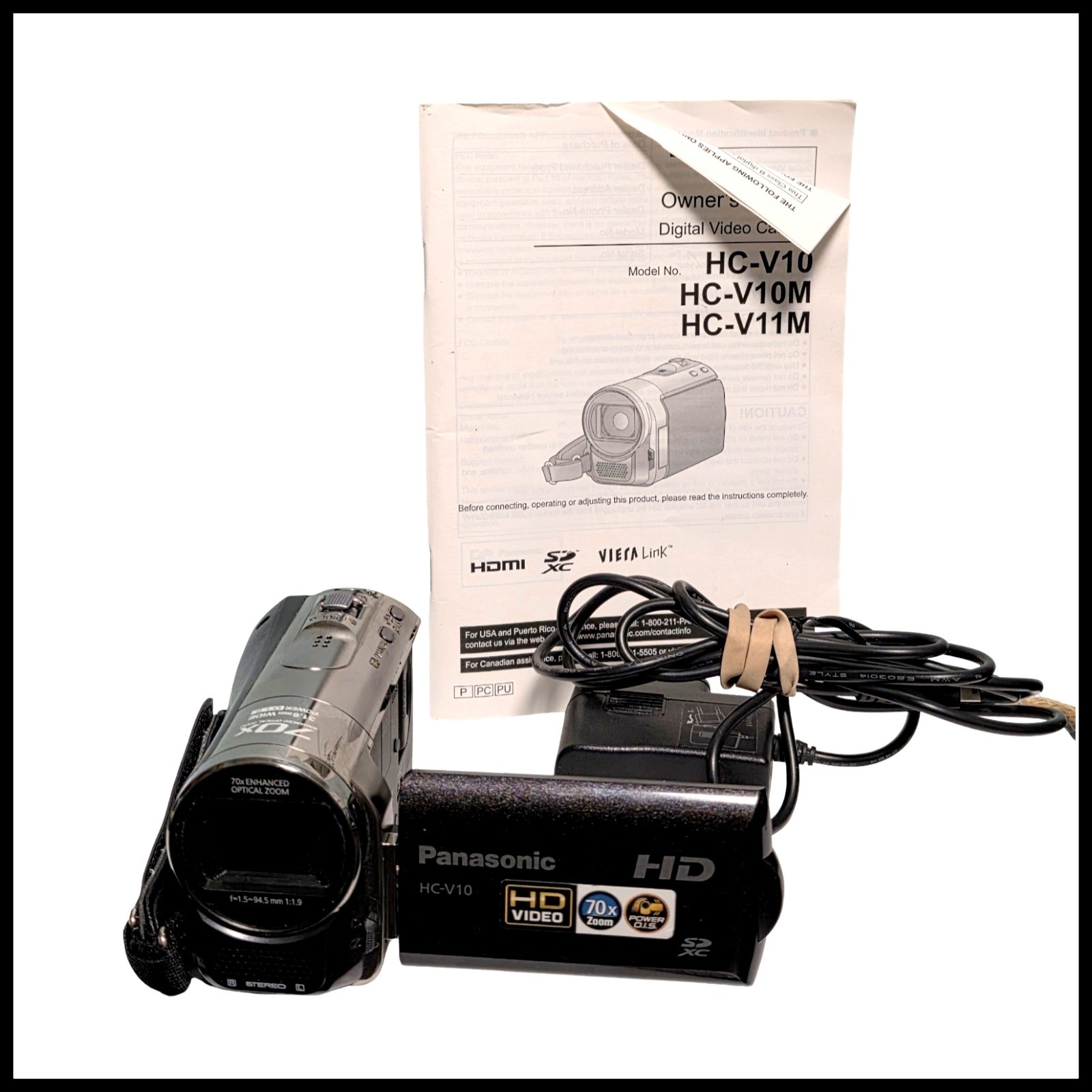 Panasonic HC-V10 HD Camcorder with 70x Optical Zoom
