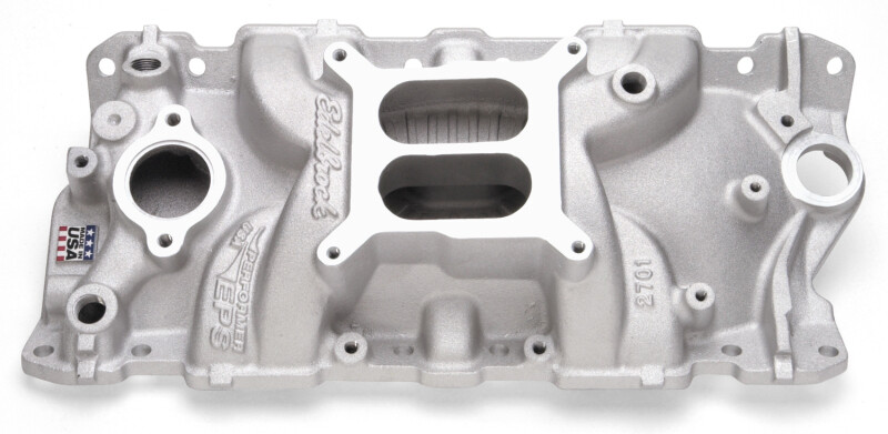 Edelbrock 2701 Performer EPS Intake Manifold for 1955-86 262-400 SBC Chevrolet
