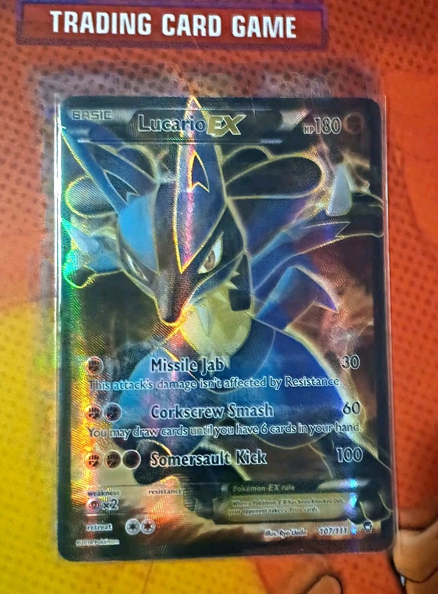 Lucario EX 107/111 Full Art Holo Ultra Rare - XY Furious Fists