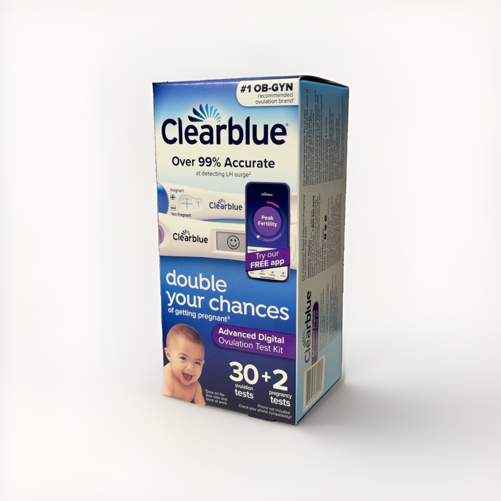 Clearblue Advanced Digital 30 Ovulation Tests + 2 Pregnancy - EXP 09/2028