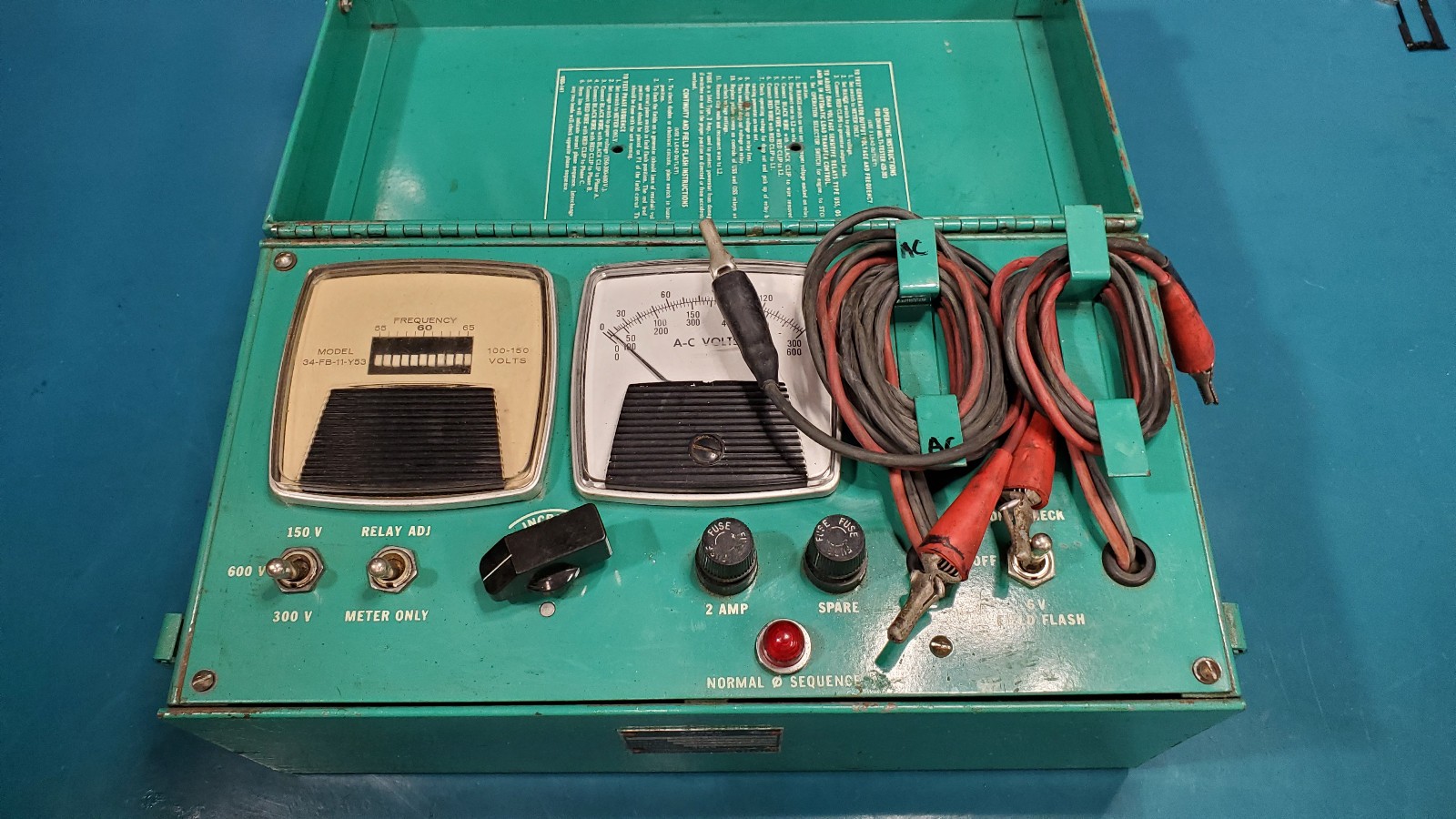 Antique Vintage Rare Onan 420-303 150/300/600 volt generator tester collector